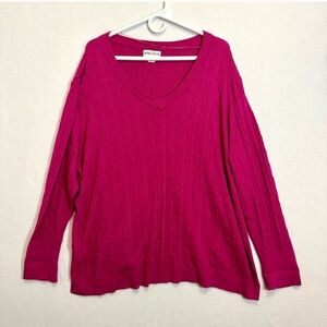 Ava & Viv 3X cranberry sweater